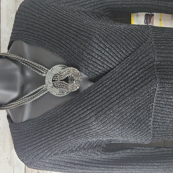 NWT, Nine West, Women's black ribbed sweater. Sz M - Picture 7 of 7